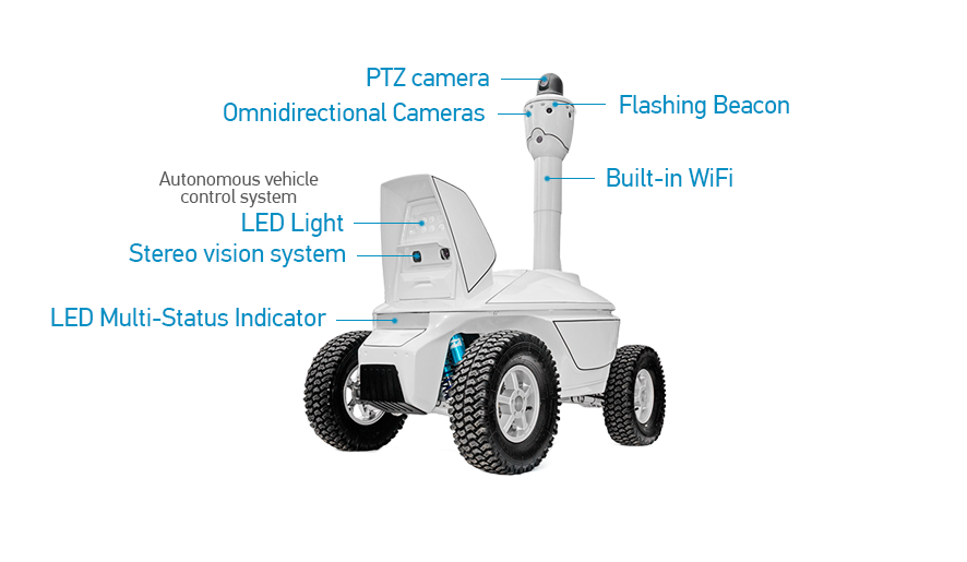 Intelligent Security Patrol Service Robot Autonomous Navigation Robot  (Black)