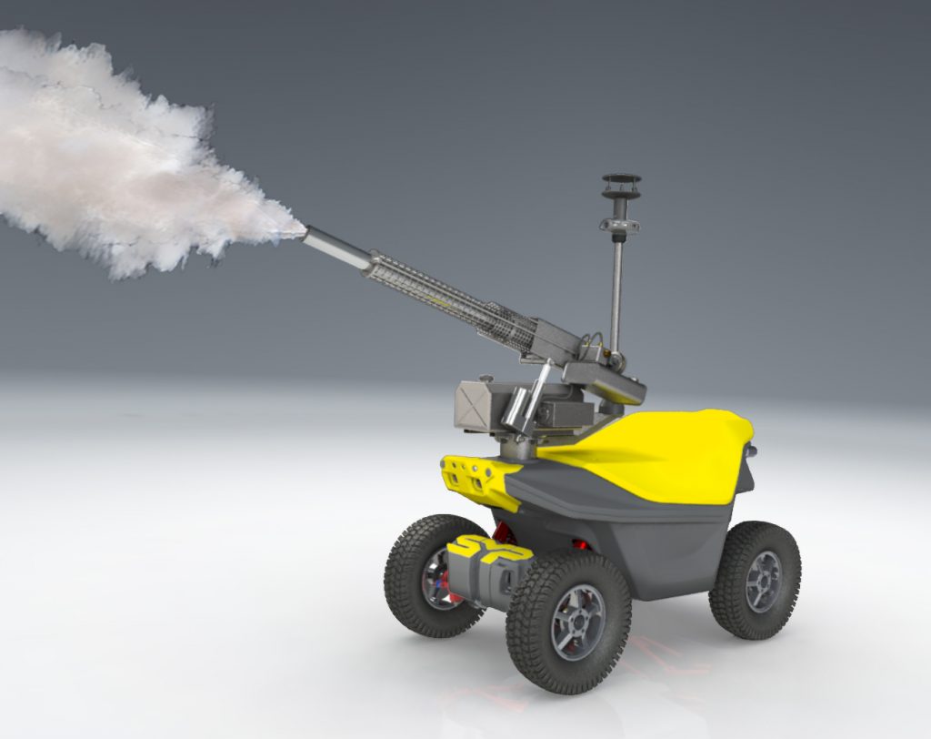 Disinfection robot Autonomous thermal fogging machine for coronavirus