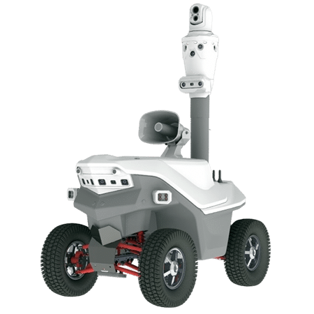 Autonomous AI mobile security robots by SMP Robotics for outdoor patrol and surveillance