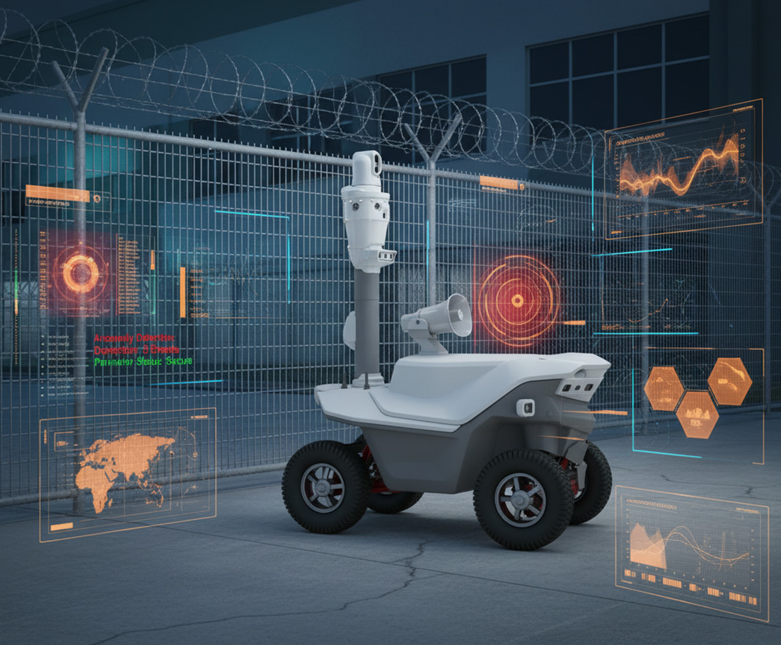 Mobile robot with NVIDIA Orin performing edge-AI safety and compliance analysis